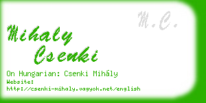 mihaly csenki business card